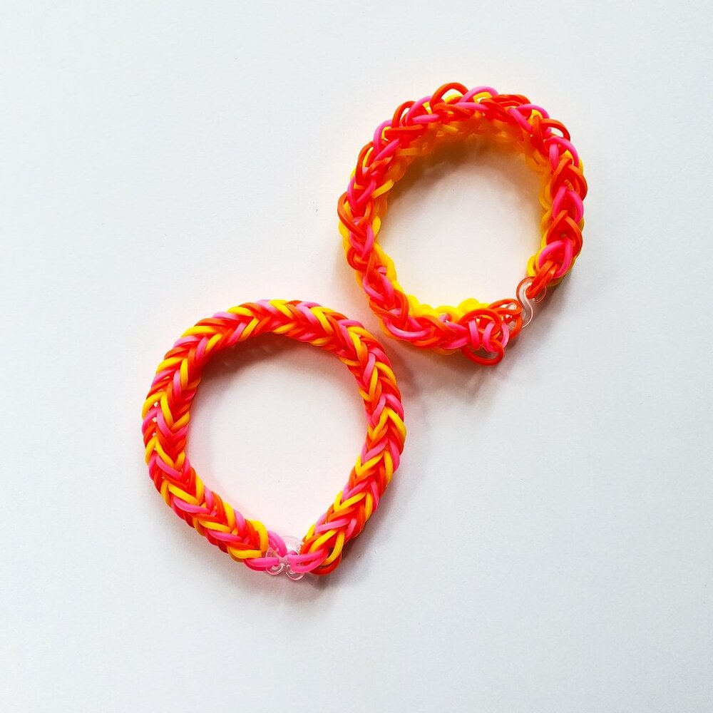 Handmade Rainbow Loom Summer Bracelets